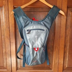 Outdoor Products Castaic blue gray hiking hydration backpack (no bladder)
